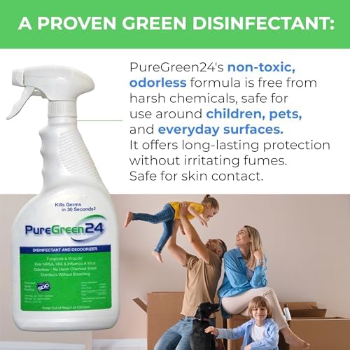 PureGreen24 Value Pack Disinfectant - Safe Effective Odorless
