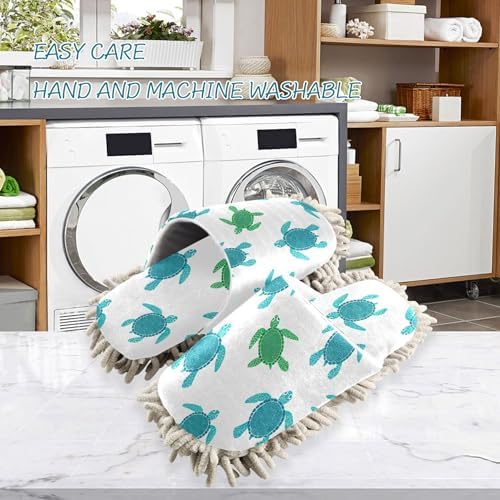 Burbuja Turtles Mop Slippers for Home Kitchen Cleaning