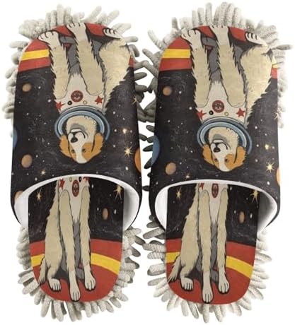 Bulletgxll Space Dog Mopping Slippers - M