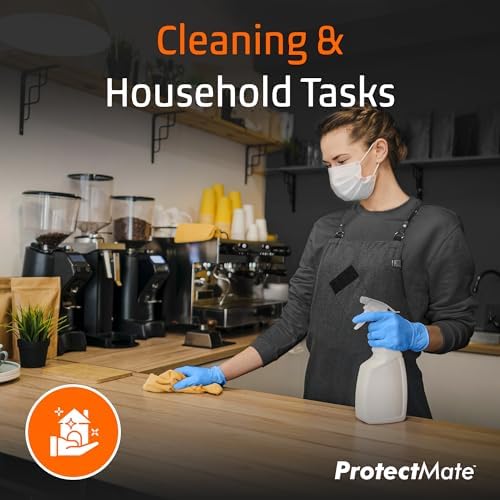 Protectmate Blue Nitrile Gloves - Food Prep Touchscreen Safe