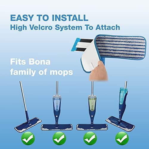 12 Pack Reusable Microfiber Mop Pads for Hard Floors