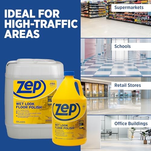 Zep Wet Look Floor Polish 1 Gallon Case of 2