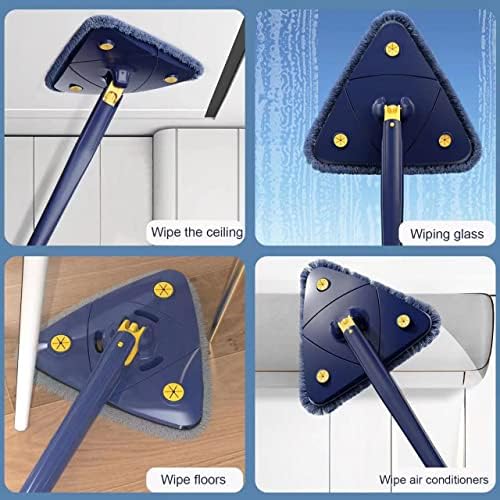 360 Degree Rotatable Wall Cleaning Mop with Automatic Water Squeezing