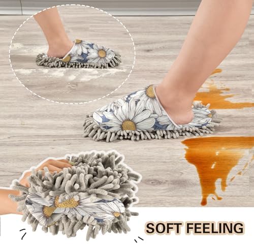 Zhirexin Daisy Flower Kitchen Cleaning Slippers
