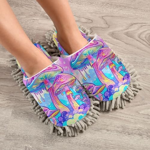 Colorful Mushrooms Cleaning Slippers for Home Use