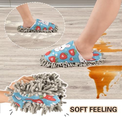 Bulletgxll Mop Slippers - Soft Microfiber Cleaning Slippers for Home Use