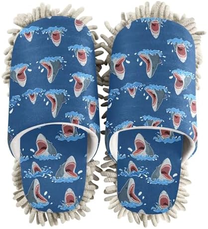 Burbuja Cartoon Sharks Cleaning Slippers for Home Kitchen