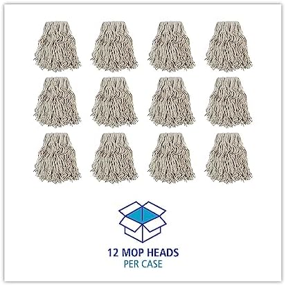 Boardwalk Banded Cotton Mop Heads 24 White Pack of 12 1