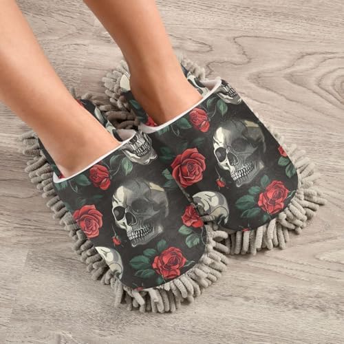 Zhirexin Rose Skulls Cleaning Slippers