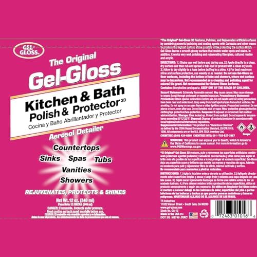Gel-Gloss Original Kitchen and Bath Polish 12oz Pink