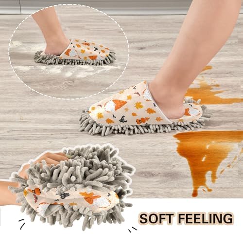 Burbuja Halloween Costume Gnome Mop Slippers for Women Men
