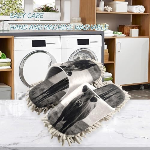 Zhirexin Cleaning Slippers with Microfiber Mop Pads for Home Use
