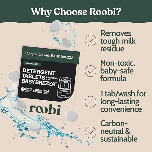 Roobi Detergent Tablets for Baby Brezza Bottle Washer Pro