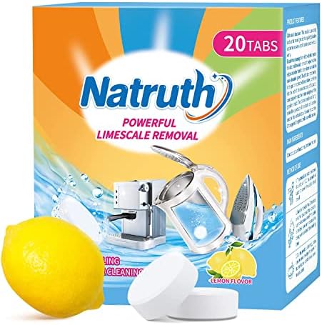 NATRUTH 20 Pack Limescale Remover Tablets for Kettle Coffee Machine 1
