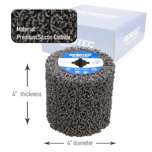RENOTEC 4 Inch Black Cleaner 4 Pcs Pack for Metal Surface Cleaning