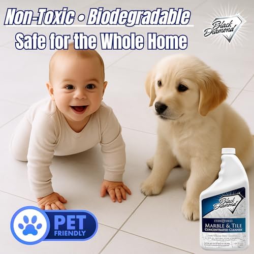 Black Diamond Marble Tile Floor Cleaner 1 Quart No-Rinse