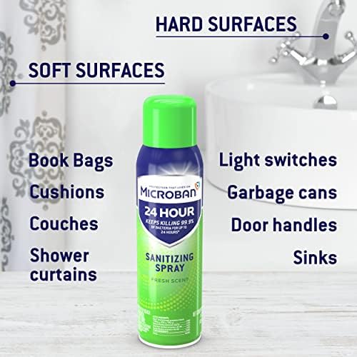 Microban Disinfectant Spray 24 Hour Protection 2 Count