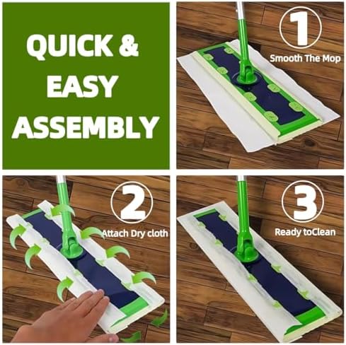 SUZZYVINE XL Dry Mop Refills for Swiffer 98x17 Extra Thick 80 Count