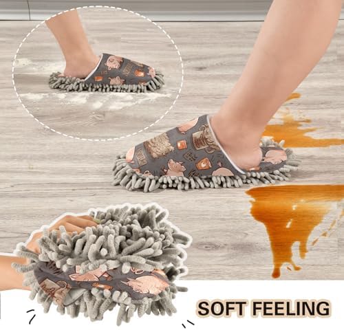 Baby Pigs Mopping Slippers - Washable Comfortable