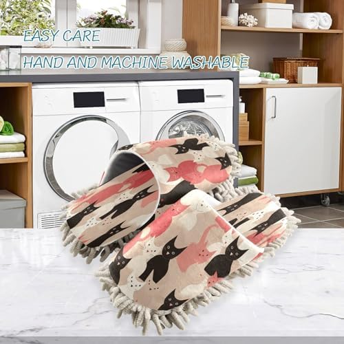 Bulletgxll Mop Slippers for Cats Pattern Cleaning