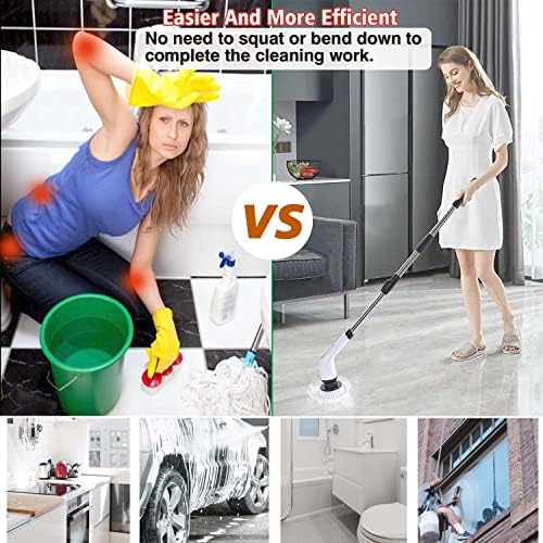 MGLSDeet Rechargeable Electric Spin Scrubber with 7 Replaceable Brush Heads