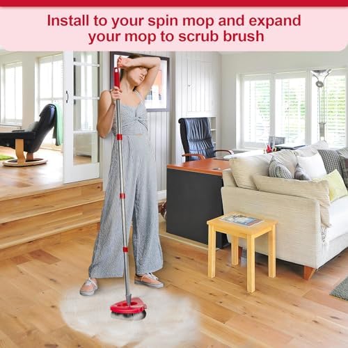 2 Pack FunCee Scrub Brush Heads for O Cedar EasyWring Spin Mop