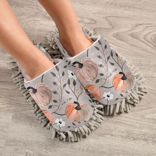 Zhirexin Mop Slippers for Men Women Soft Comfortable Cleaning Shoes