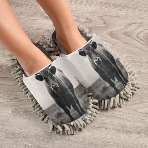 Zhirexin Cleaning Slippers with Microfiber Mop Pads for Home Use