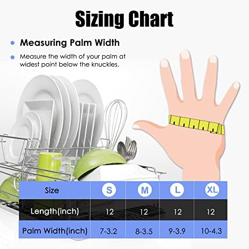 IUCGE Reusable Rubber Gloves 2 or 4 Pairs Kitchen Cleaning