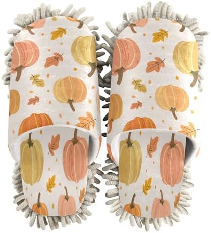 Zhirexin Thanksgiving Cartoon Pumpkin Cleaning Slippers