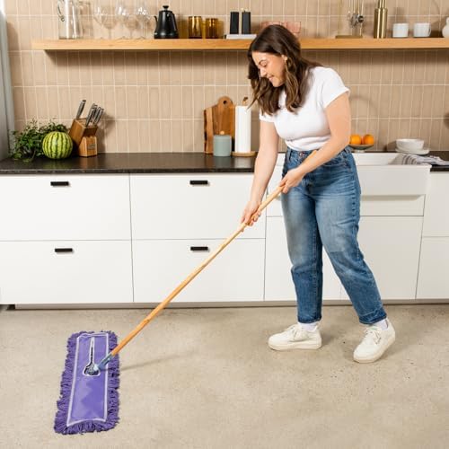 36 Inch Purple Commercial Dust Mop Floor Sweeper