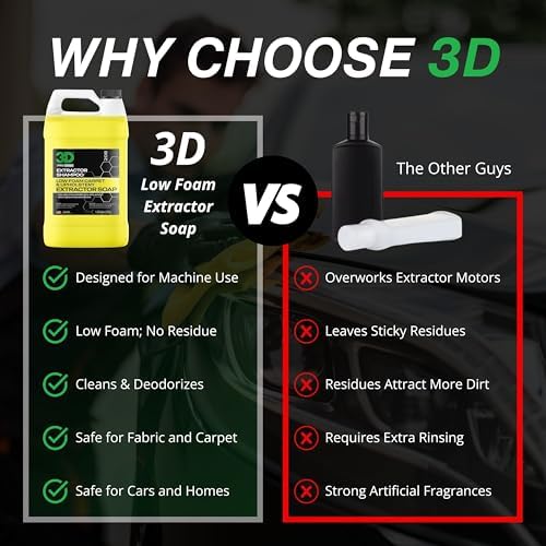 3D Extractor Carpet Cleaner Shampoo - 1 Gallon 1