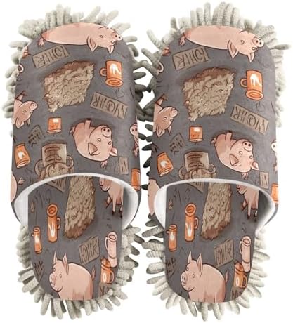 Baby Pigs Mopping Slippers - Washable Comfortable