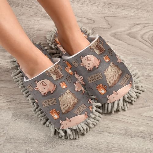 Baby Pigs Mopping Slippers - Washable Comfortable
