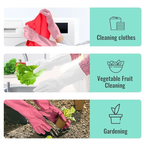 KAQ Reusable Non-Slip Rubber Kitchen Gloves