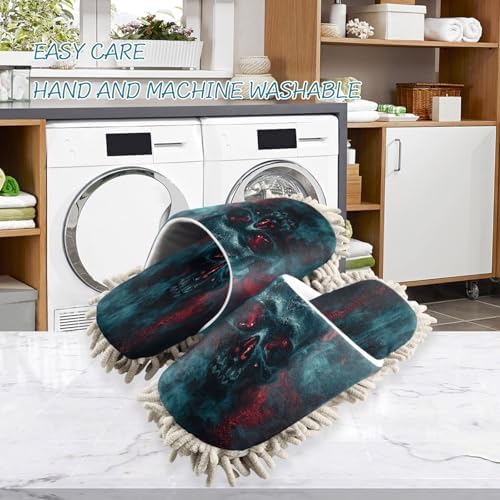 Green Misty Skeleton Cleaning Slippers