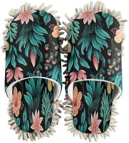 Zhirexin Comfort Cleaning Slippers with Microfiber Mop Pad