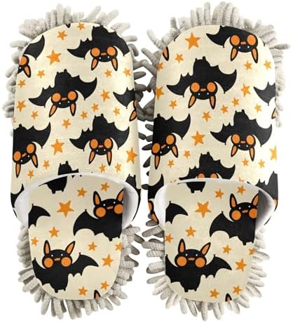 Burbuja Cartoon Bats Mop Slippers for Home and Kitchen