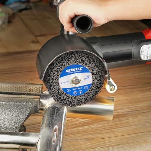 RENOTEC 4 Inch Black Cleaner 4 Pcs Pack for Metal Surface Cleaning