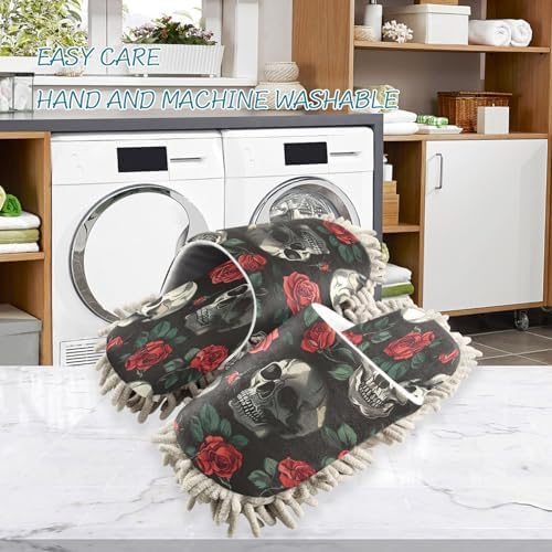 Zhirexin Rose Skulls Cleaning Slippers