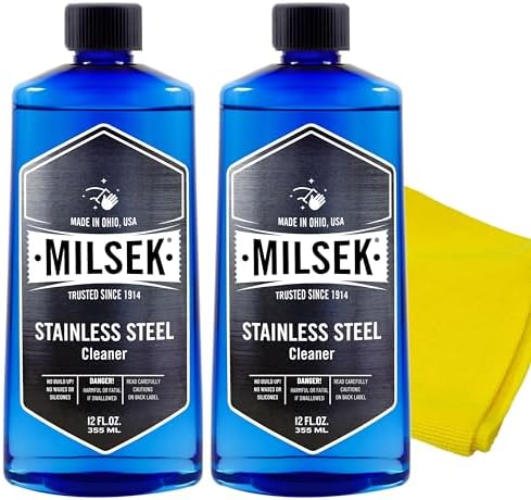 Milsek Stainless Steel Cleaner 12 Fl Oz Pack of 2