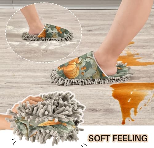 Zhirexin Thanksgiving Pumpkin Cleaning Slippers