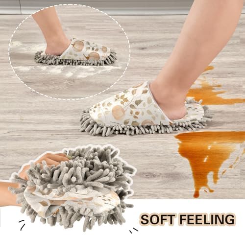 Zhirexin Cleaning Slippers with Microfiber Mop