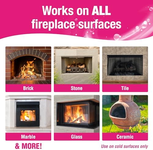 Quick N Brite Fireplace Gel Cleaner with Scrub Brush 16 oz