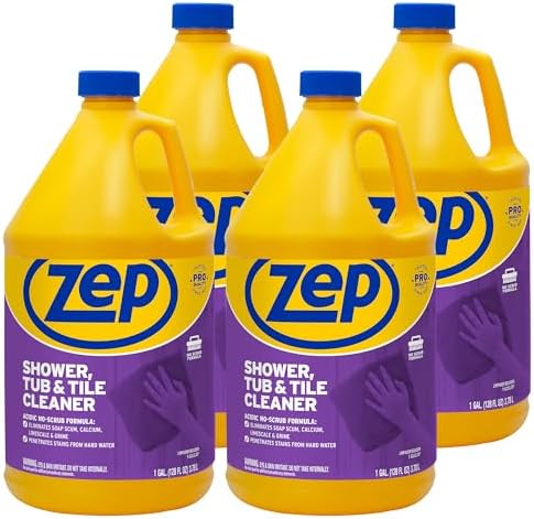 Zep No Scrub Shower Cleaner - 1 Gallon Case of 4 1
