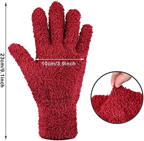 Bencailor 6 Pairs Microfiber Dusting Gloves