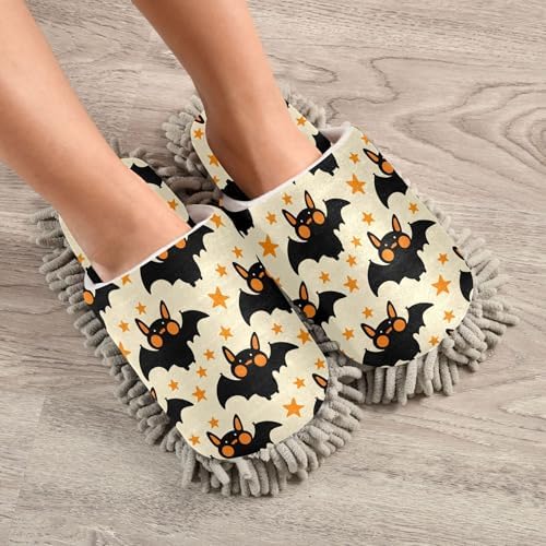 Burbuja Cartoon Bats Mop Slippers for Home and Kitchen