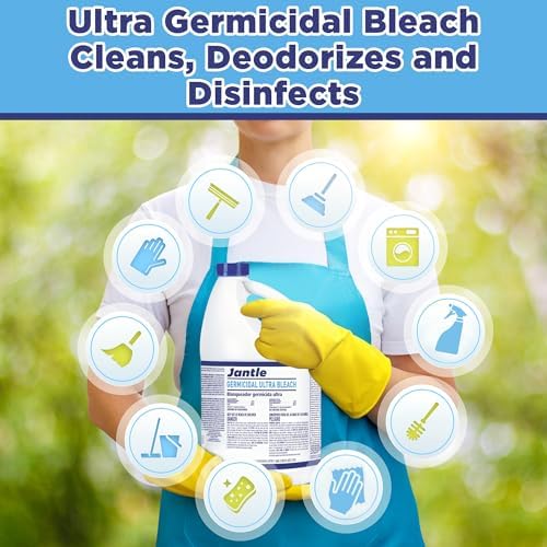 Jantle Bleach Cleaner 1 Gallon Bottle Bulk Buy 12