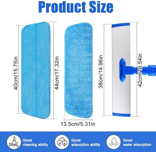 Aruihm Flat Mop with Adjustable Handle and 360 Swivel Head