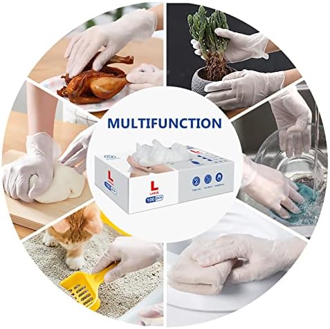 Squish Disposable Gloves 4 Mil Thick 2 Pack 100PCS Large Size